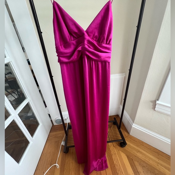 ba&sh pink rixelle backless maxi dress / gown - Picture 5 of 6